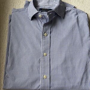 Polo by Ralph Lauren Performance Blue Check Dress Shirt